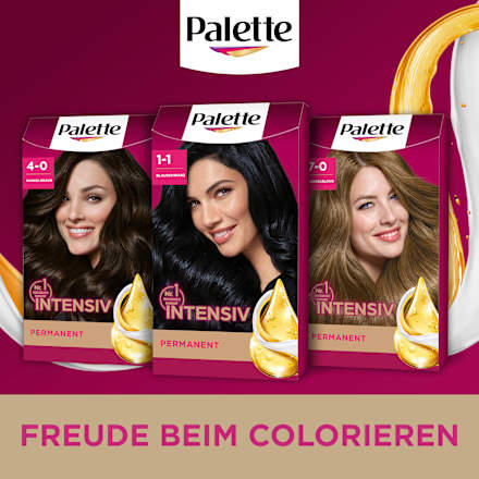 Haarfarbe 1-1/909 Blauschwarz Palette Intensive Color Creme