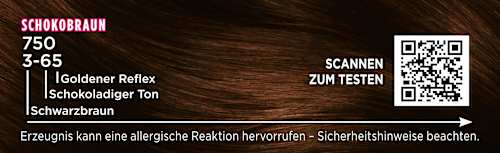 Haarfarbe 3-65/750 Schokobraun Palette