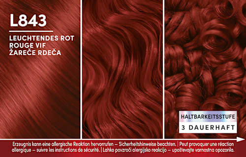 Haarfarbe L843 Leuchtendes Rot Schwarzkopf Brillance