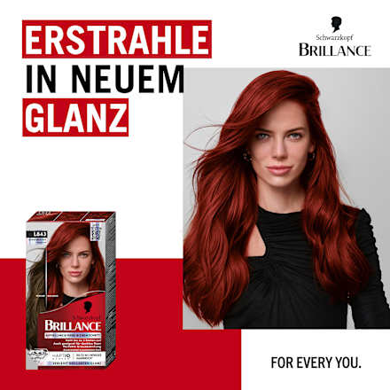Haarfarbe L843 Leuchtendes Rot Schwarzkopf Brillance