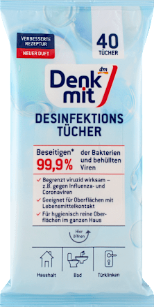 Desinfektionstücher für Flächen Denkmit