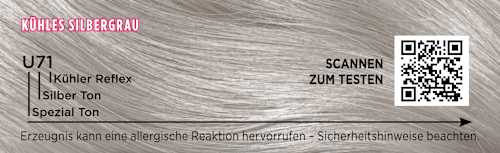Haarfarbe U71 Kühles Silbergrau Palette
