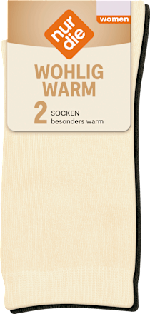 Socken Wohlig Warm beige & braun, Gr. 39-42 nur die