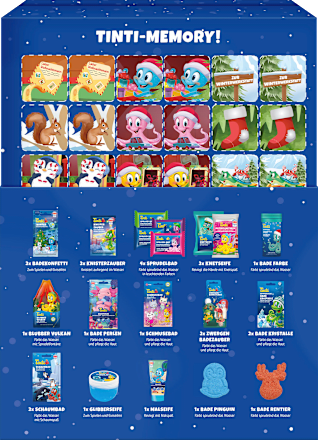 Adventskalender Kinder Badeüberraschungen 2026 Tinti