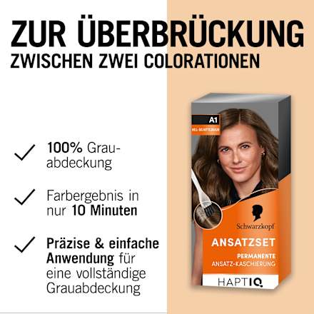 Ansatzset A1 Hell- bis Mittelbraun Schwarzkopf