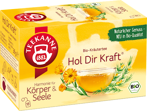 Kräutertee, Hol Dir Kraft (18 Beutel) Teekanne