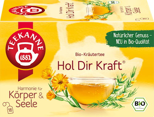 Kräutertee, Hol Dir Kraft (18 Beutel) Teekanne