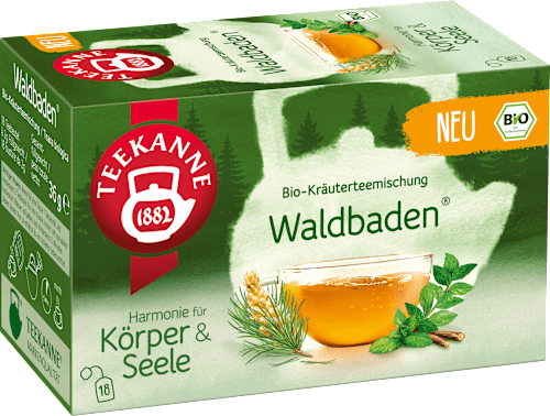 Kräutertee, Waldbaden (18 Beutel) Teekanne