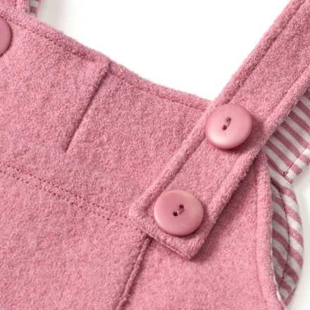 Latzhose aus Wollwalk mit Mitwachsfunktion, rosa, Gr. 110/116 ALANA