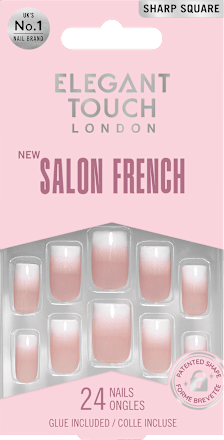 Künstliche Nägel Salon French Sharp Square Elegant Touch