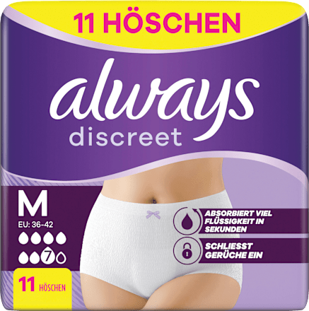 discreet Pants Inkontinenz Plus Gr. M always