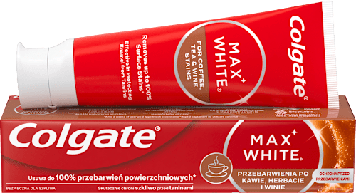 Pasta do zębów Max White Przebarwienia po Kawie, Herbacie i Winie Colgate