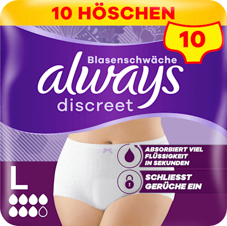discreet Pants Inkontinenz Plus Gr. L always