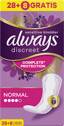 discreet Slipeinlagen Inkontinenz Normal always