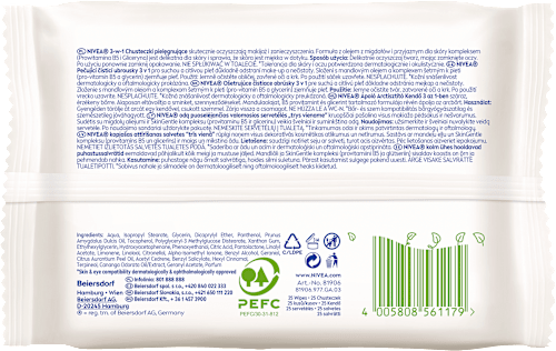 Pielęgnujące chusteczki oczyszczające NIVEA