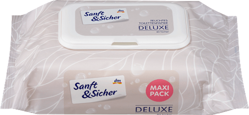 Feuchtes Toilettenpapier Deluxe Maxi Pack sortiert Sanft&Sicher