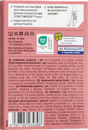 Kniestrümpfe Stütz caramel 40 DEN, Gr. 35 - 38 (1 Paar) Fascino