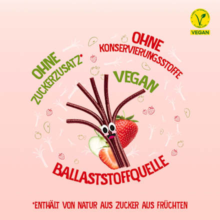 Fruchtgummi Funny Fruits Erdbeere & Apfel N.A!