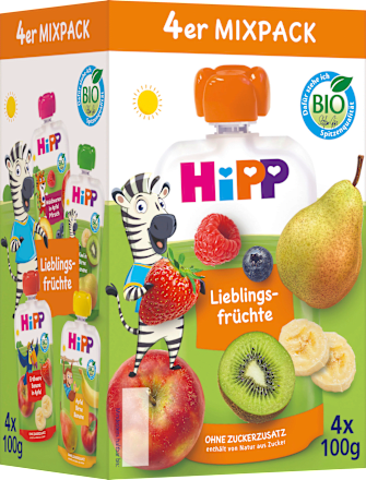 Quetschie Hippis Mix-Pack ab 1 Jahr (4x100 g) HiPP