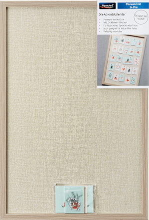 Pinnwand Adventskalender 40x60 beige Paradies