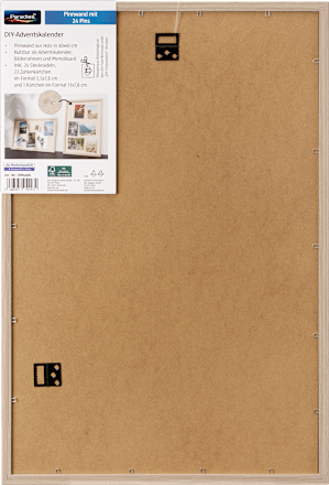 Pinnwand Adventskalender 40x60 beige Paradies