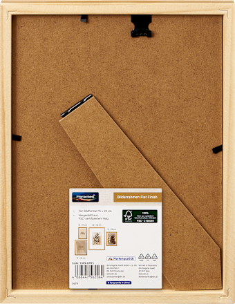 Bilderrahmen Flat Finish 15x20 cm, holz Paradies