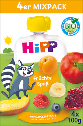 Quetschie Früchtespaß Mixpack ab 1 Jahr (4x100 g) HiPP