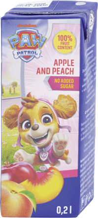 100% ovocná šťava Jablko a Broskyňa PAW PATROL