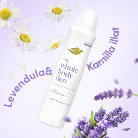 Deo spray teljes testre, levendula- és kamillaillattal Dove