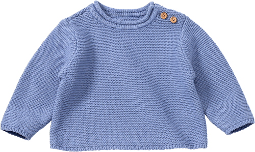 Strickpullover mit Knopfleiste, blau, Gr. 56 ALANA