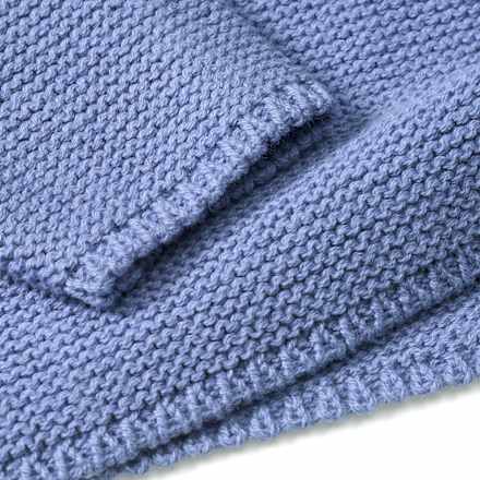 Strickpullover mit Knopfleiste, blau, Gr. 56 ALANA