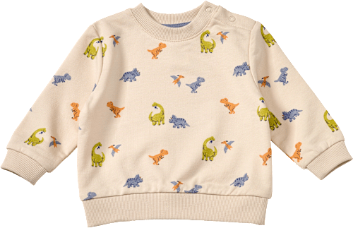Sweatshirt mit Dino-Muster, beige, Gr. 62 ALANA