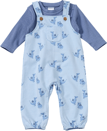 Set mit Langarmshirt & Latzhose mit Drachen-Muster, blau, Gr. 62
 ALANA