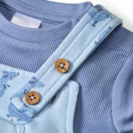 Set mit Langarmshirt & Latzhose mit Drachen-Muster, blau, Gr. 62
 ALANA