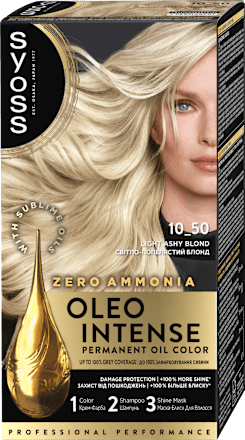 Boja za kosu - 10-50 pepeljasto plava syoss Oleo Intense