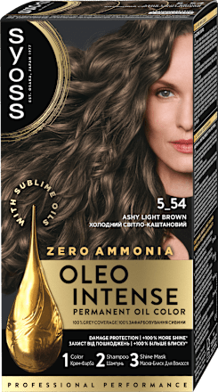 Boja za kosu-  5-54 pepeljasto svetlosmeđa syoss Oleo Intense