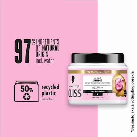 4-IN-1 SHINE maska za kosu Schwarzkopf GLISS