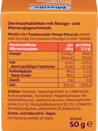 Traubenzucker Mango-Maracuja Mivolis