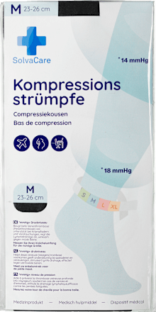 Kompressionsstrümpfe Schwarz Gr. M (1 Paar) SolvaCare