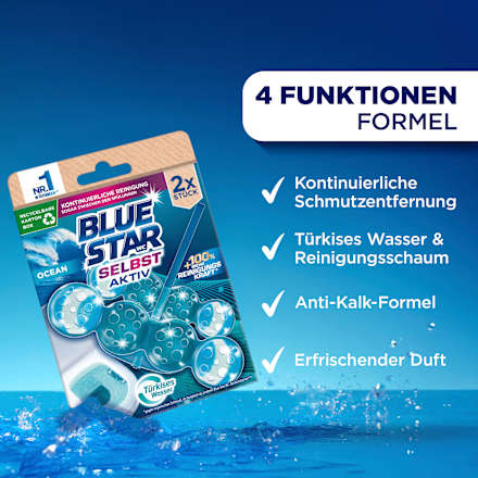 WC-Stein Türkis Aktiv+ Ocean BLUE STAR
