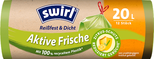 Müllbeutel 20 l mit Zugband Aktive Frische Swirl