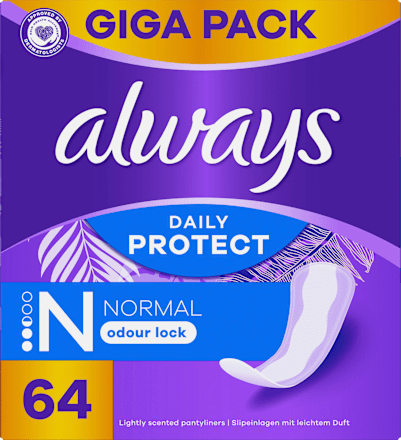 Slipeinlagen Daily Protect Normal mit Duft Giga Pack always