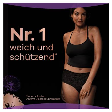 discreet Pants Inkontinenz Boutique schwarz, Gr. L always