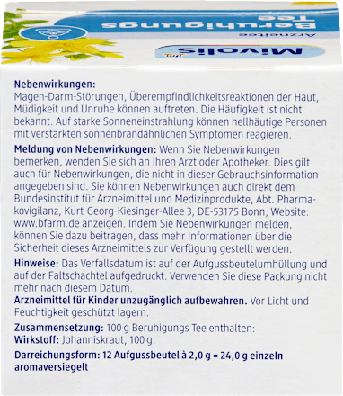 Arzneitee, Beruhigungs Tee (12 Beutel) Mivolis