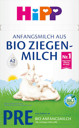 Anfangsmilch Pre aus Ziegenmilch von Geburt an HiPP