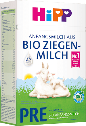 Anfangsmilch Pre aus Ziegenmilch von Geburt an HiPP