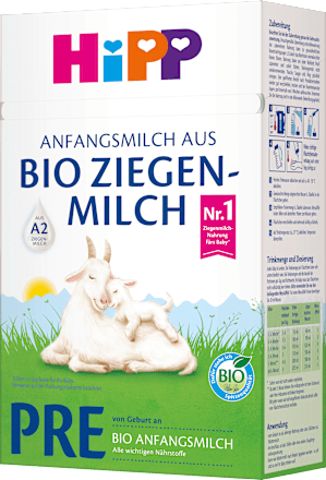 Anfangsmilch Pre aus Ziegenmilch von Geburt an HiPP