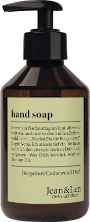 Flüssigseife bergamot & cedarwood Jean&Len