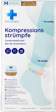 Kompressionsstrümpfe Größe M beige SolvaCare