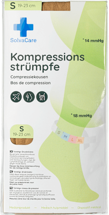 Kompressionsstrümpfe Größe S beige SolvaCare